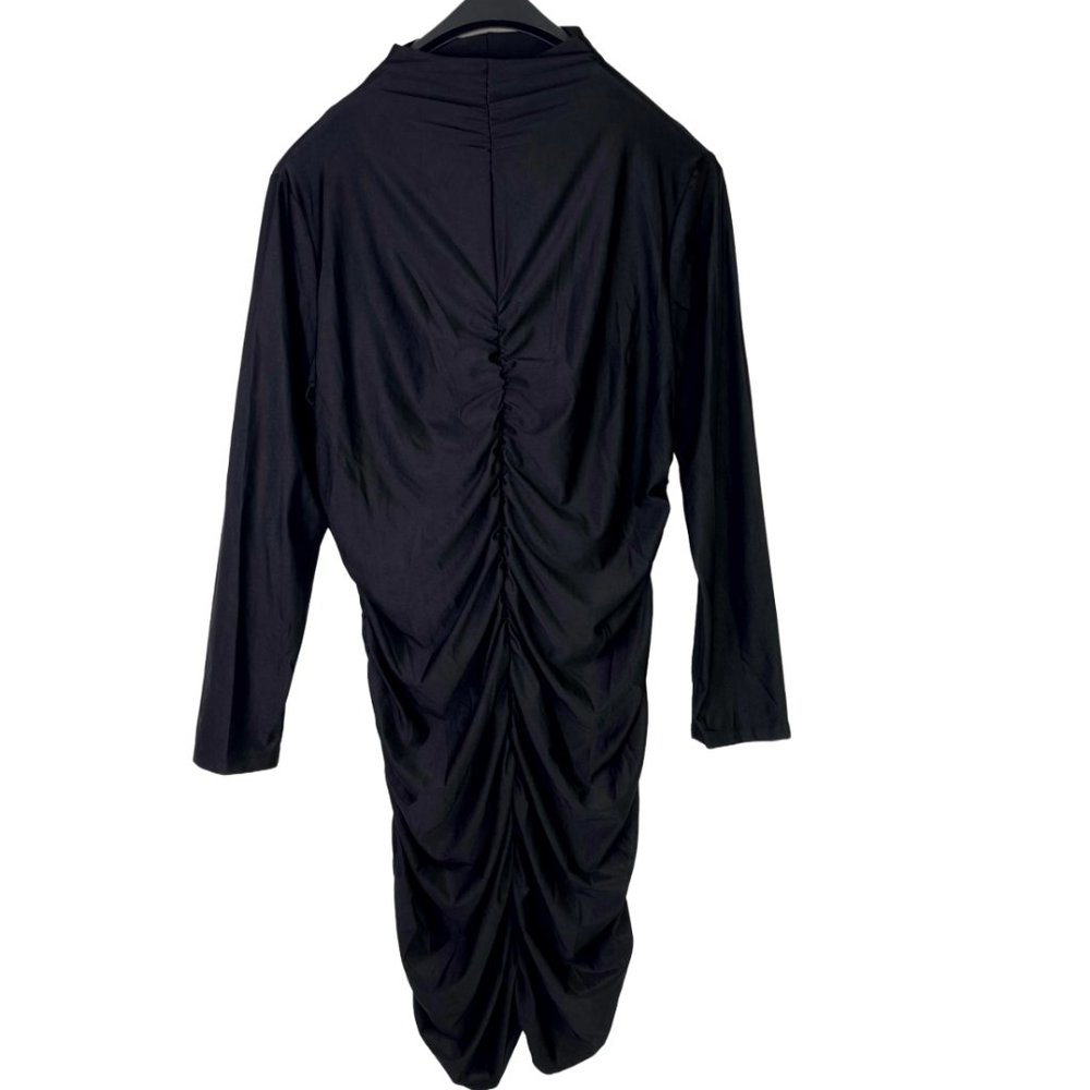 Women Black Ruched  Dress Size: 3X